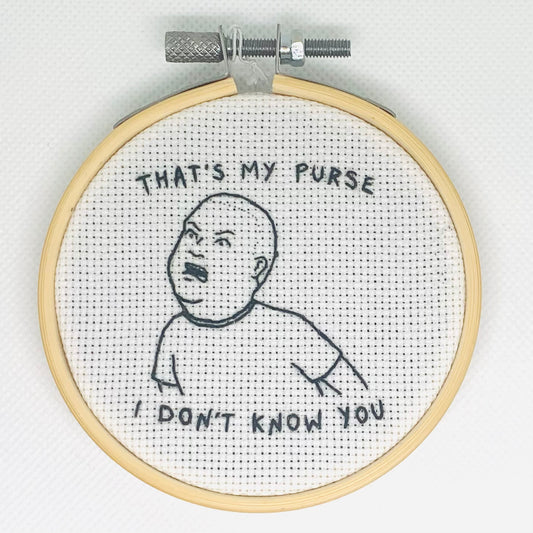 That's My Purse Embroidery Hoop