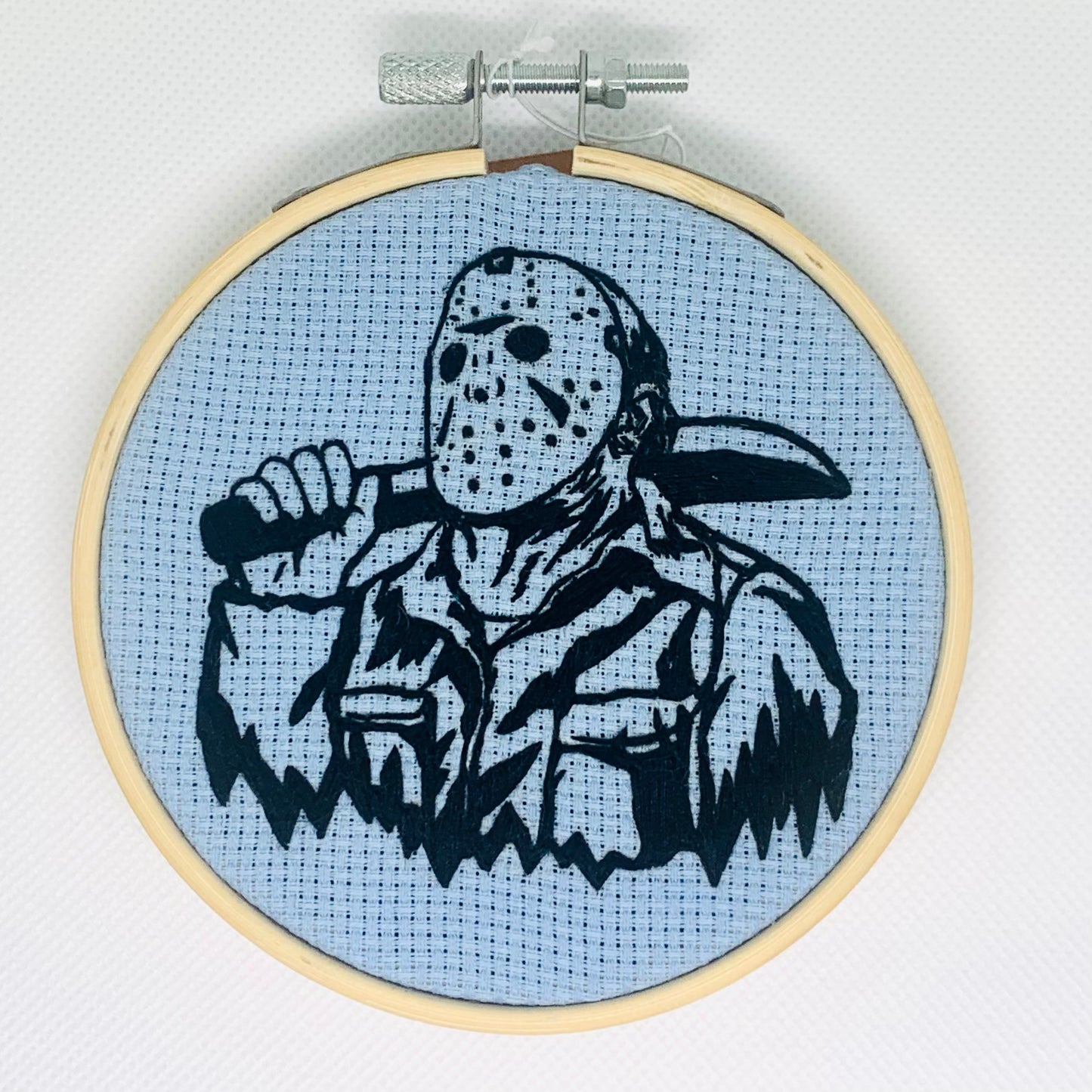 Jason Voorhees Embroidery Hoop
