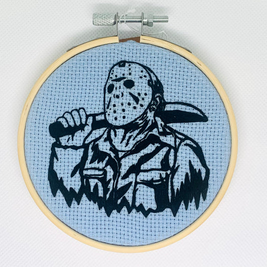 Jason Voorhees Embroidery Hoop