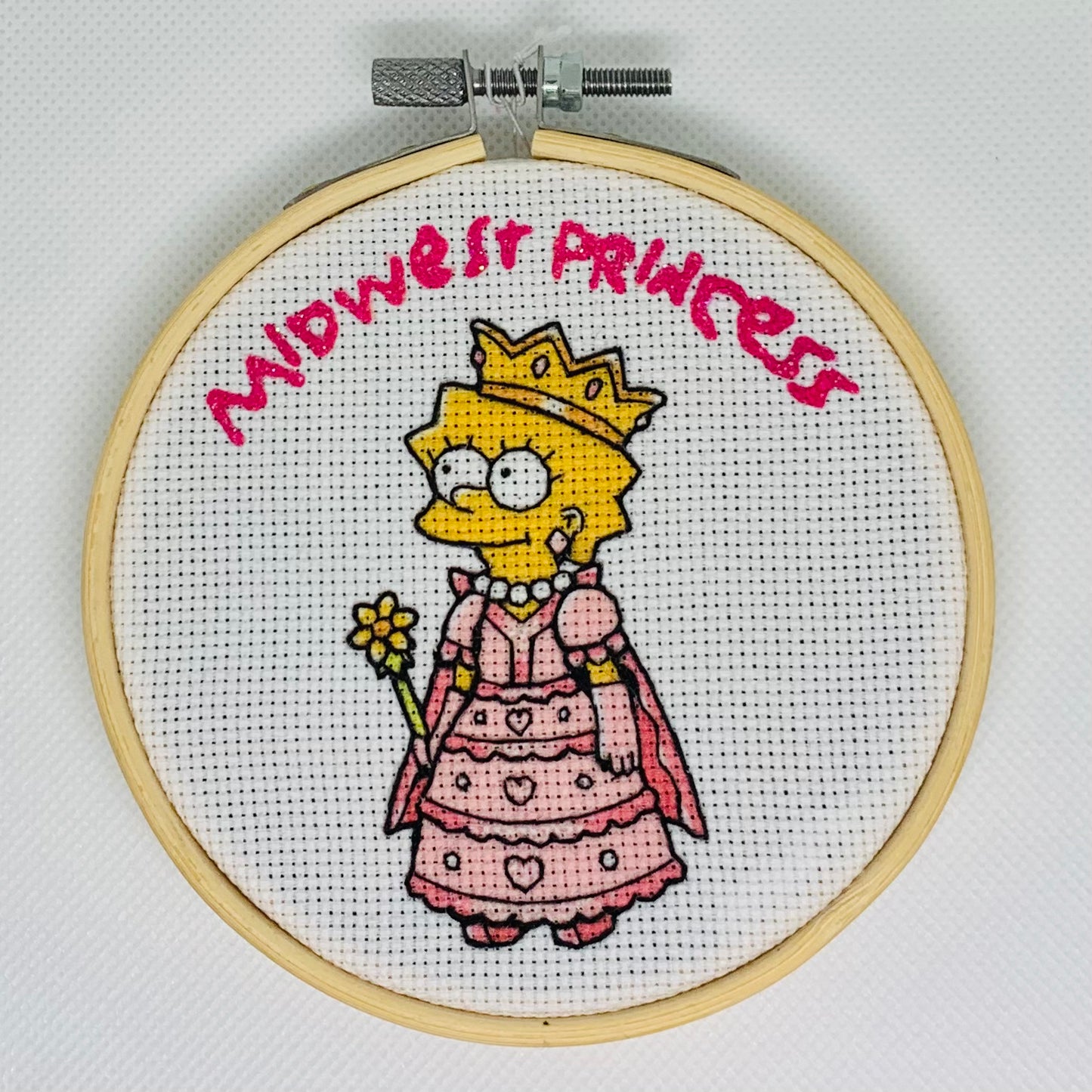 Lisa Simpson Midwest Princess Embroidery Hoop