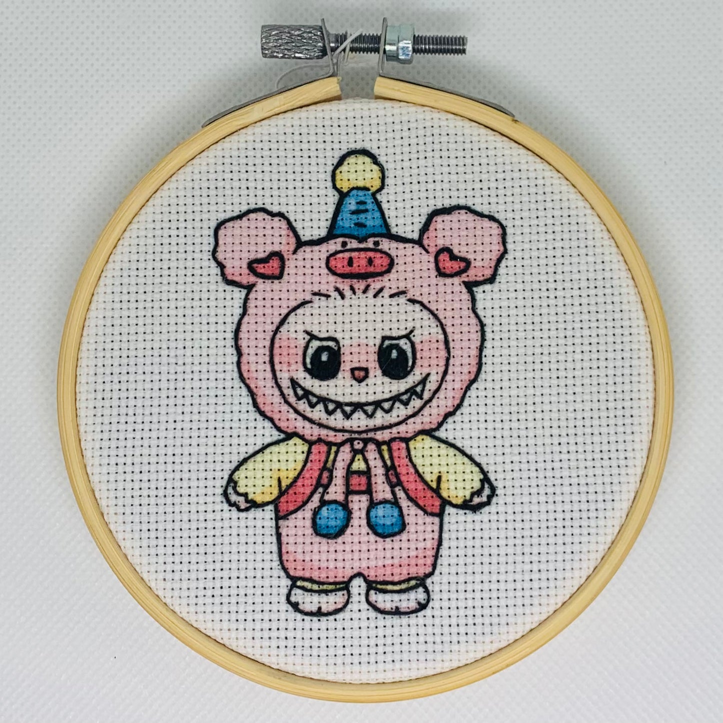 Piggy Labubu Embroidery Hoop