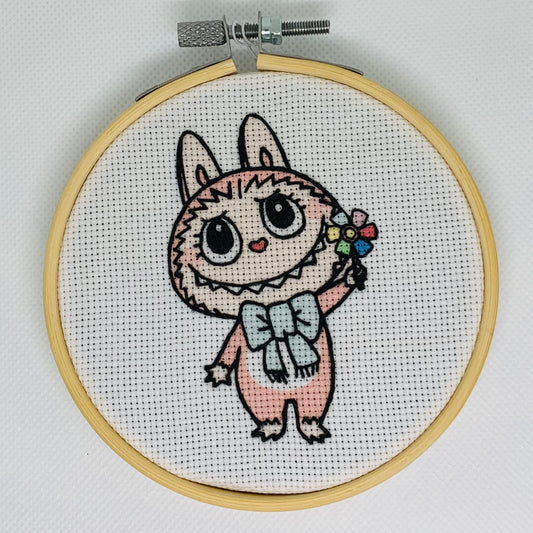 Baby Girl Labubu Embroidery Hoop