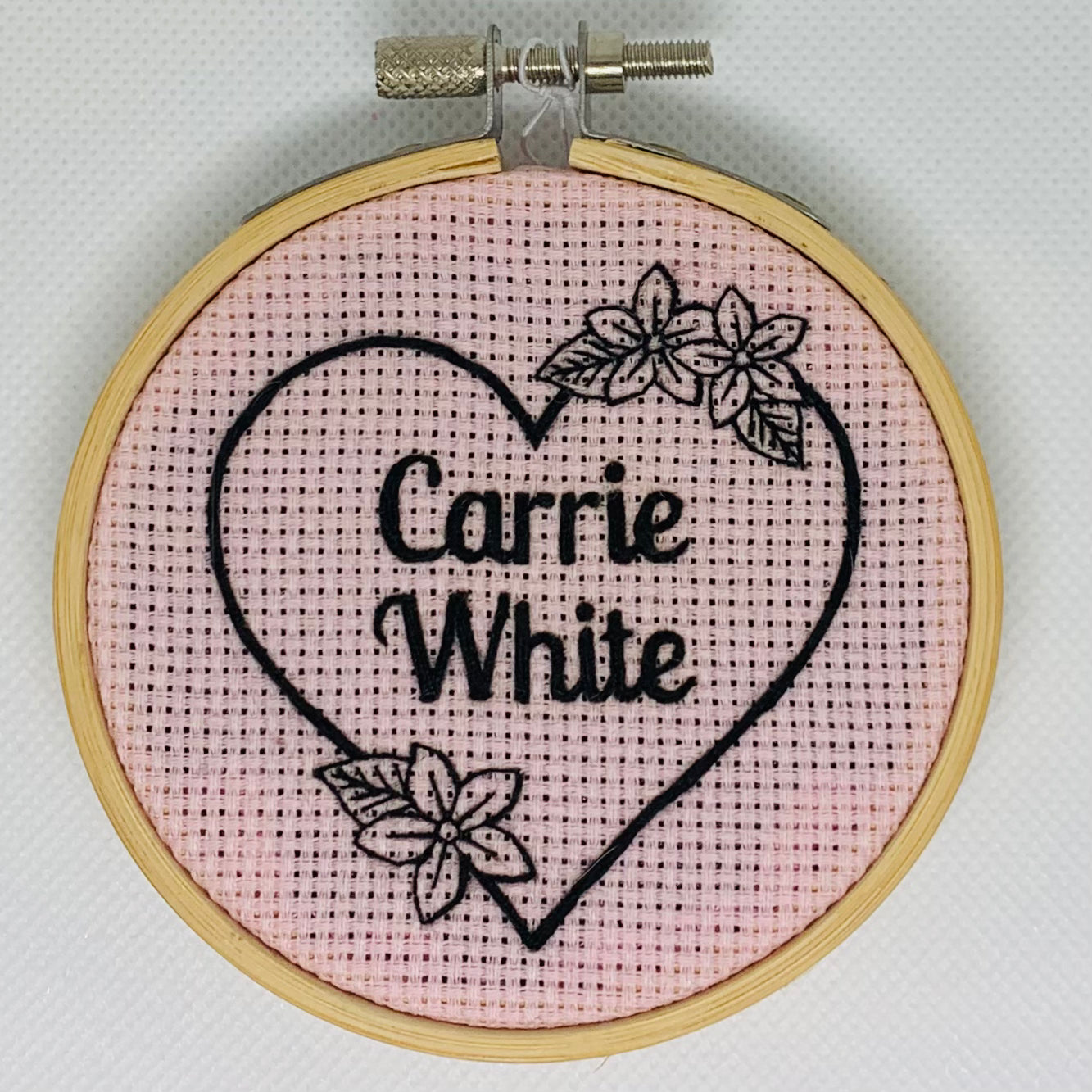 Carrie Heart Embroidery Hoop