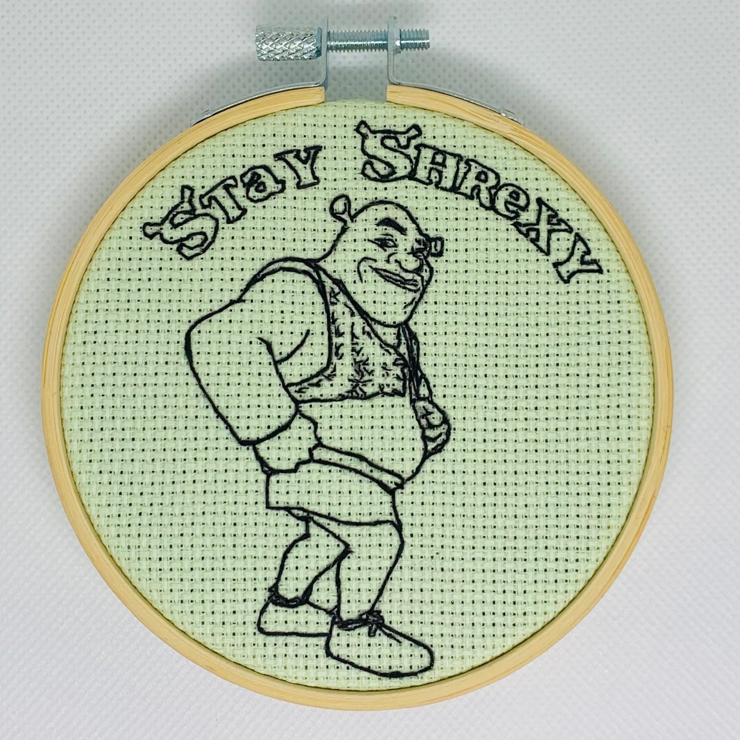 Shrek, Stay Shrexy Embroidery Hoop