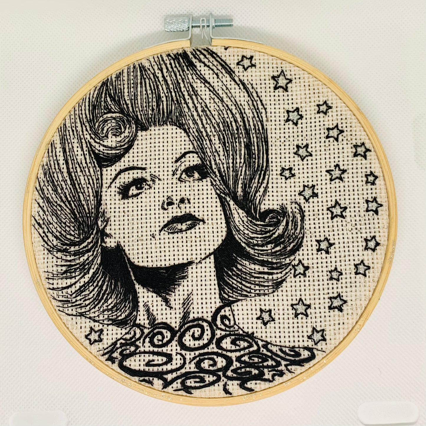 Mars Attacks Martian Lady Embroidery Hoop