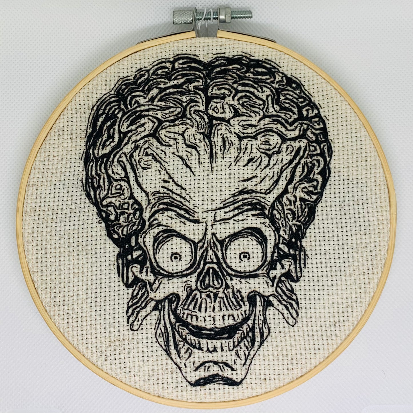 Mars Attacks Alien Embroidery Hoop