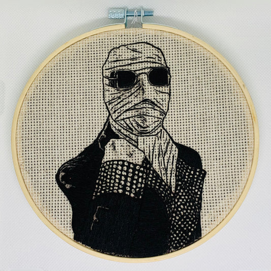 The Invisible Man Embroidery Hoop