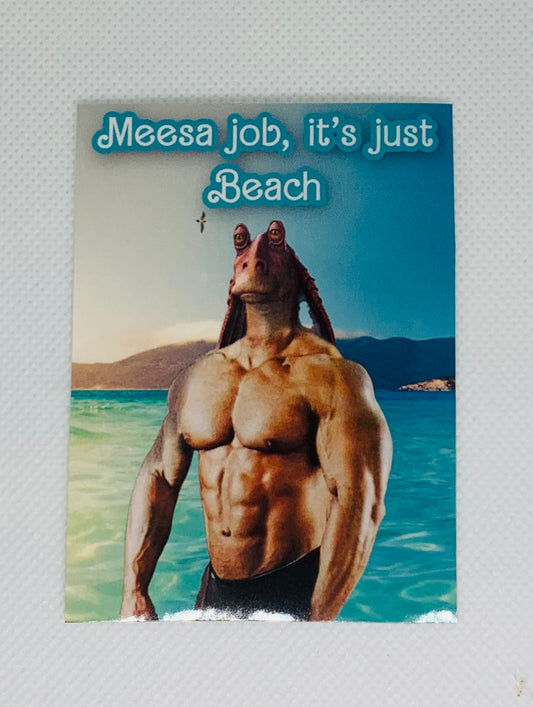 Jar Jar Beach Sticker