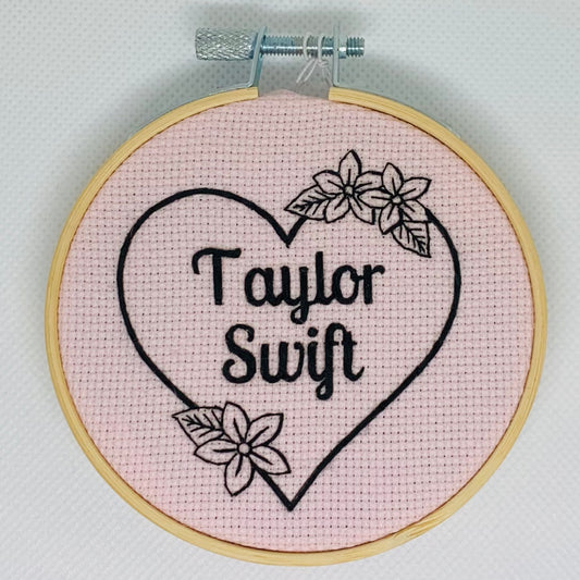 Taylor Swift Heart Embroidery Hoop