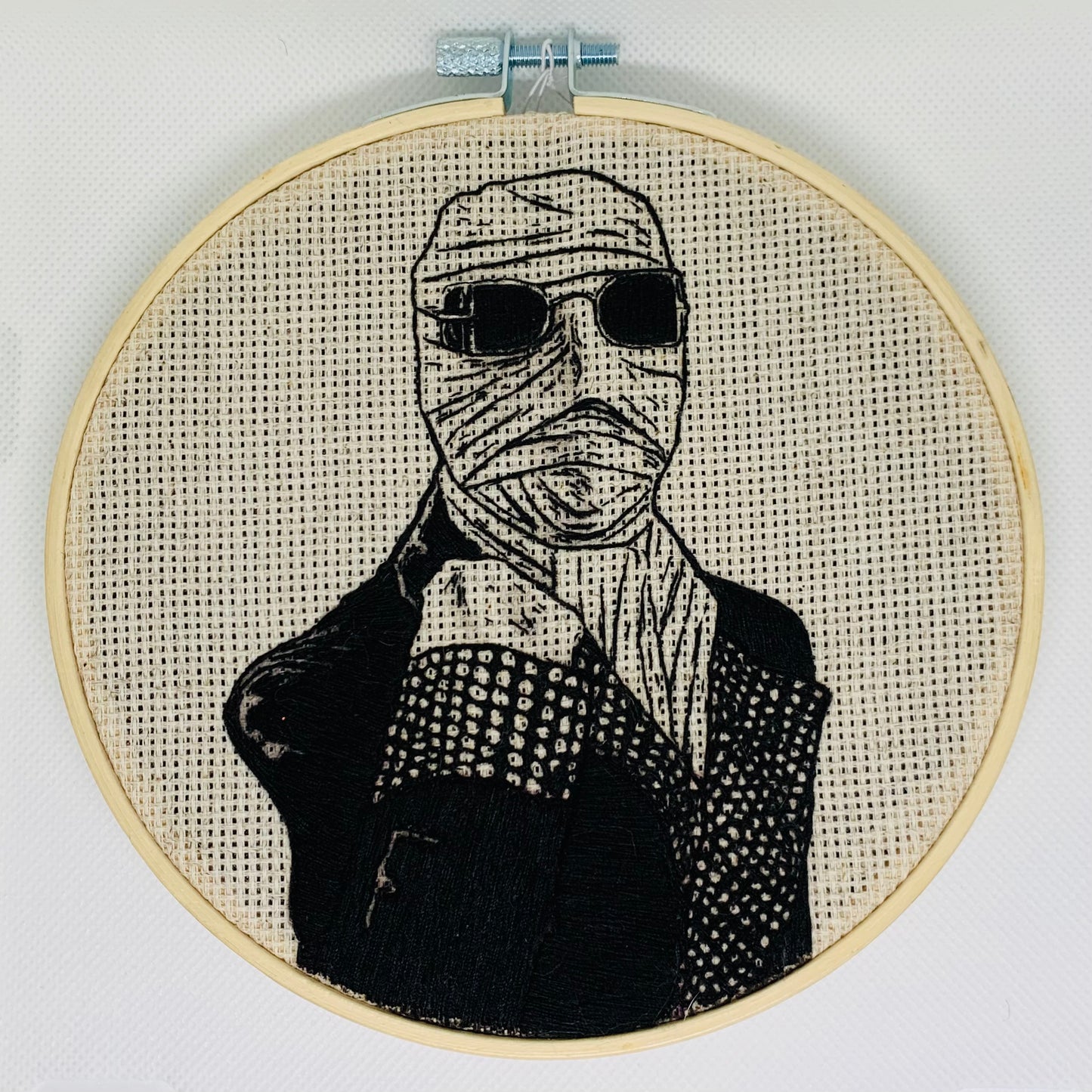 The Invisible Man Embroidery Hoop
