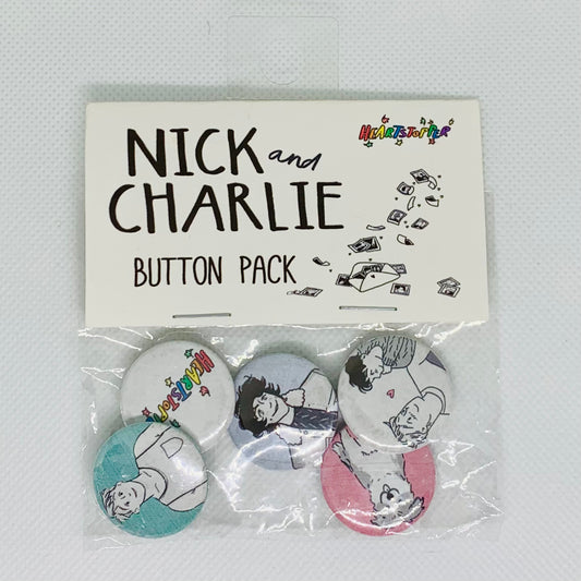 Nick and Charlie Button Pack